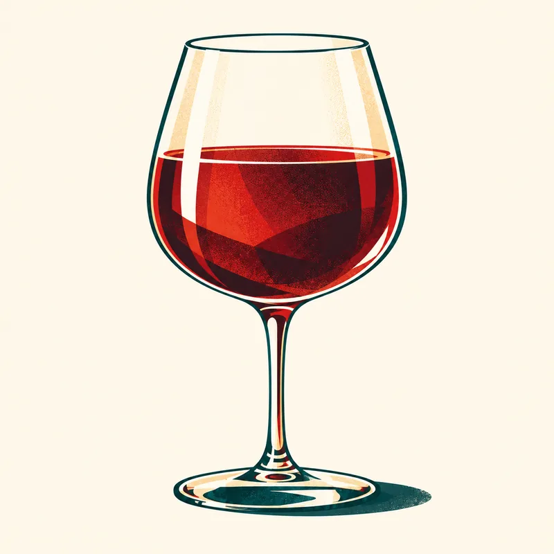 Illustration of French red wine